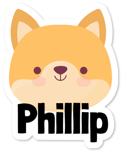 Adesivo murale con volpe e nome – Phillip