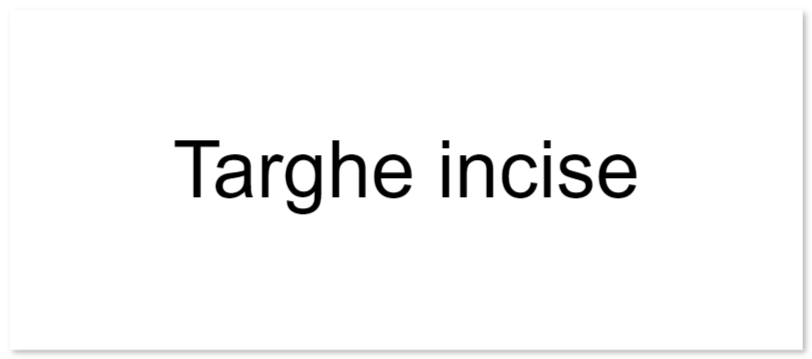 Targhe incise
