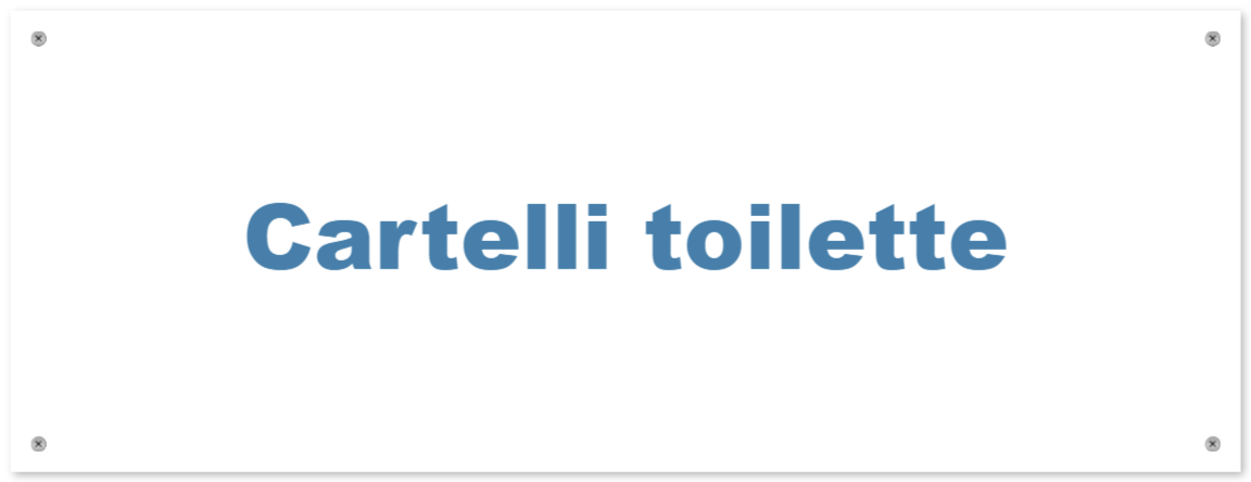 Cartelli toilette