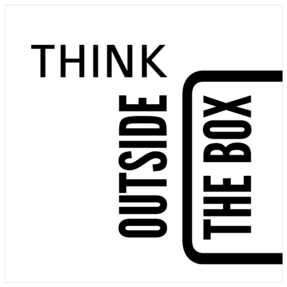 Adesivo murale con citazione – Think outside the box